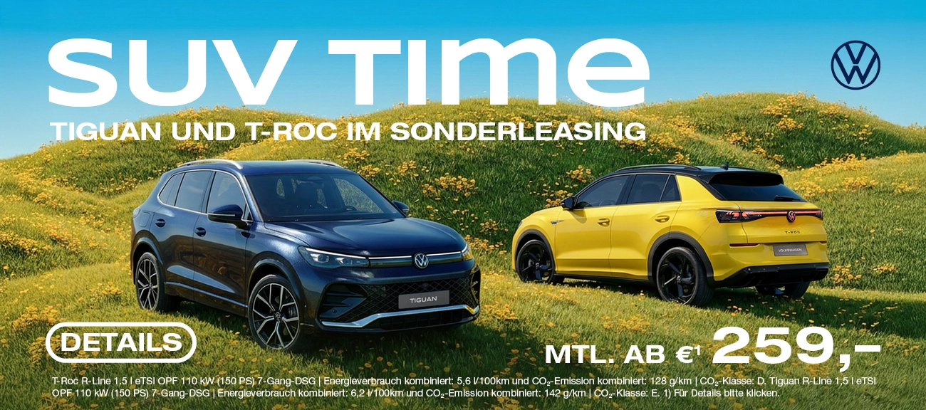 VW T-Roc Tiguan Leasingaktion
